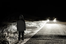 Chodec - mercedes ho ukaze