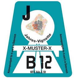 Dialnicne znamky Rakusko 2012