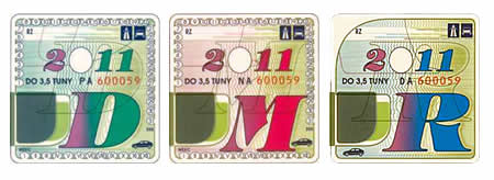 Dialnicne znamky v Ceskej republike v roku 2011